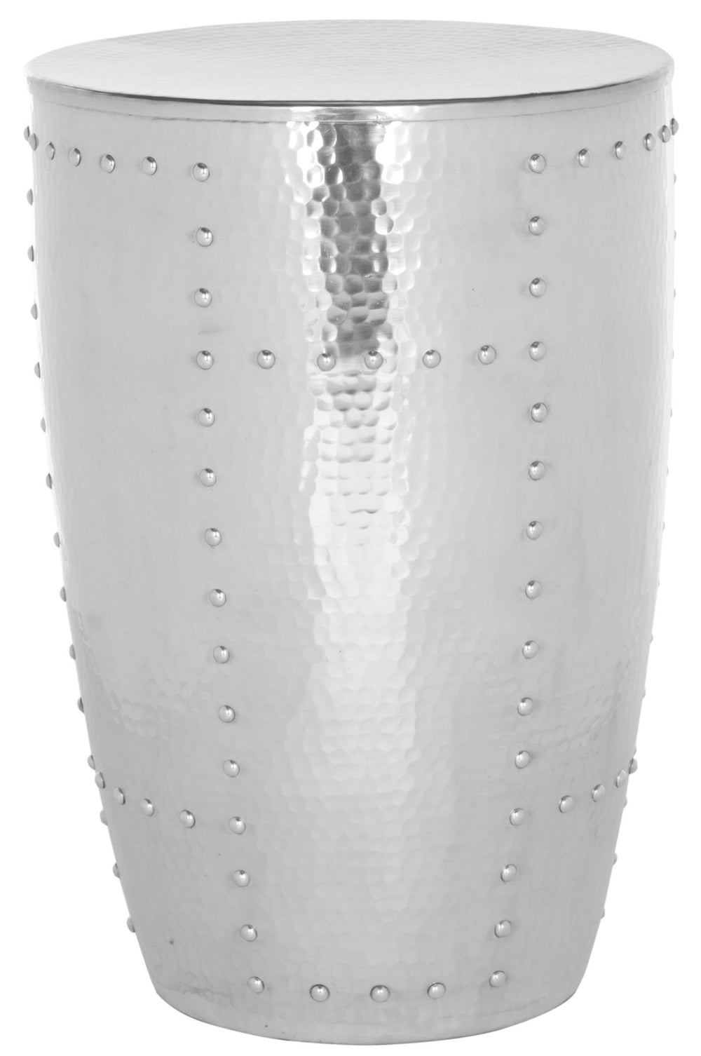 Safavieh Hammersmith Table Stool Metal Silver Powder Coating Aluminum FOX5514A 683726500445