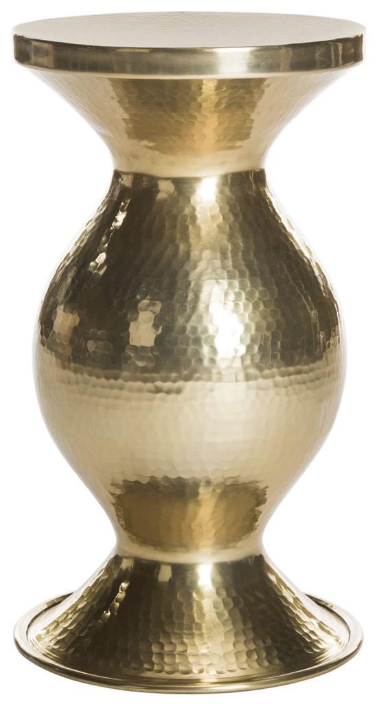 Safavieh Janus End Table Hammered Antique Brass Metal Powder Coating Aluminum FOX5522A 889048273634
