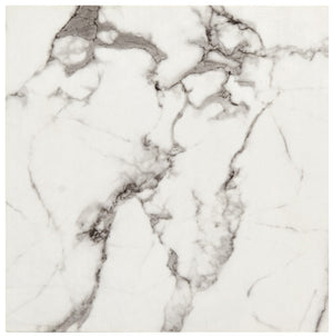 Safavieh Baize End Table White Grey Wood Resin Marble MDF FOX6023A 889048180017