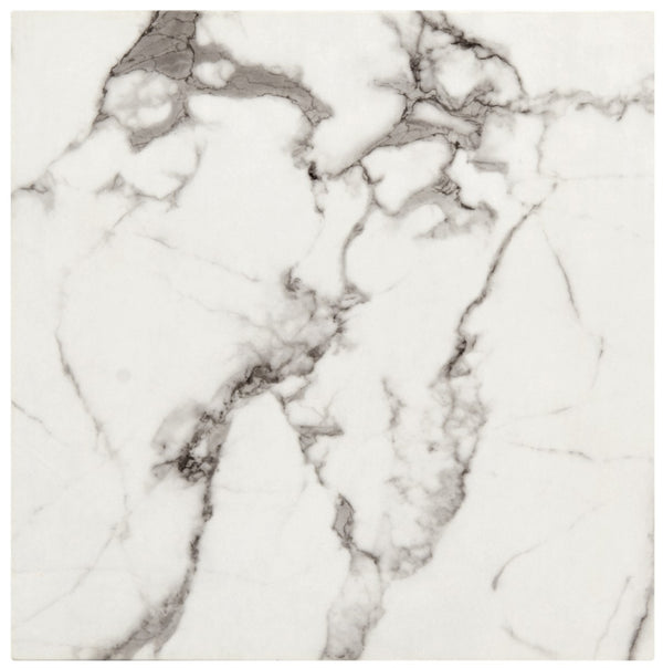 Safavieh Baize End Table White Grey Wood Resin Marble MDF FOX6023A 889048180017