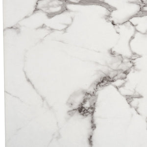 Safavieh Baize End Table White Grey Wood Resin Marble MDF FOX6023A 889048180017