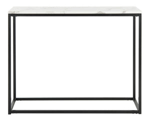 Safavieh Baize Console Table White Grey Wood Resin Marble MDF FOX6024A 889048324954