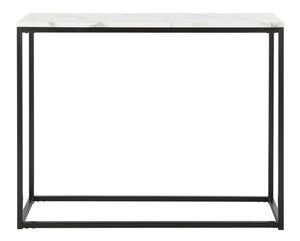 Safavieh Baize Console Table White Grey Wood Resin Marble MDF FOX6024A 889048324954
