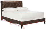 Safavieh Hathaway Bed Brown Fabric/Wood/Metal FOX6214G-Q