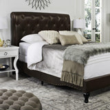 Safavieh Hathaway Bed Brown Fabric/Wood/Metal FOX6214G-Q