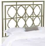 Safavieh Silva Queen Metal Headboard Distressed Brass Metal FOX6216A-Q