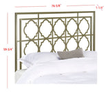 Safavieh Silva Full Metal Headboard Distressed Brass Metal FOX6216A-F