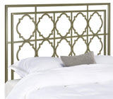 Safavieh Silva Queen Metal Headboard Distressed Brass Metal FOX6216A-Q