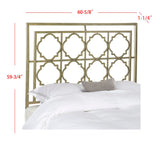 Safavieh Silva Queen Metal Headboard Distressed Brass Metal FOX6216A-Q