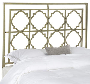 Safavieh Silva King Metal Headboard Distressed Brass Metal FOX6216A-K