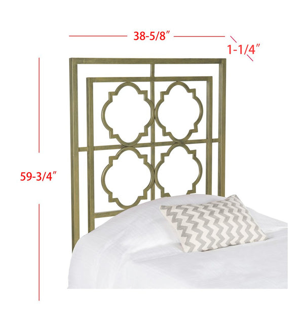 Safavieh Silva Full Metal Headboard Distressed Brass Metal FOX6216A-F