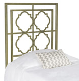 Safavieh Silva Queen Metal Headboard Distressed Brass Metal FOX6216A-Q