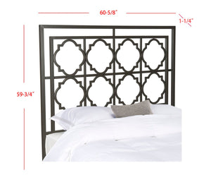 Safavieh Silva Metal Headboard Gunmetal Metal FOX6216B-K