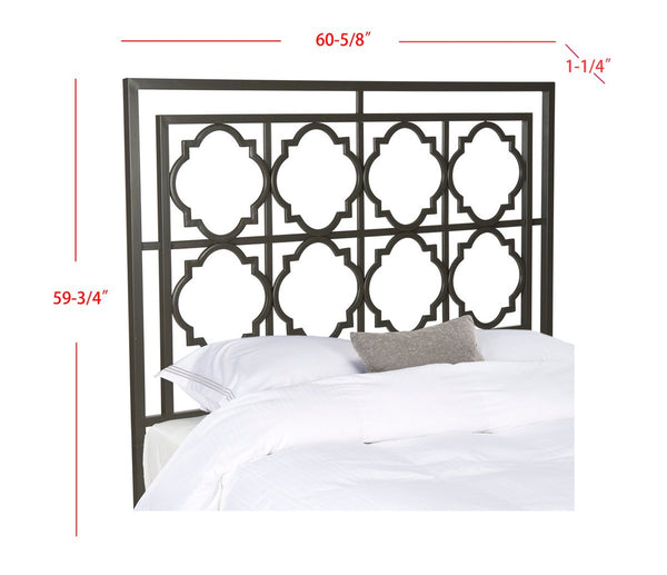 Safavieh Silva Metal Headboard Gunmetal Metal FOX6216B-K