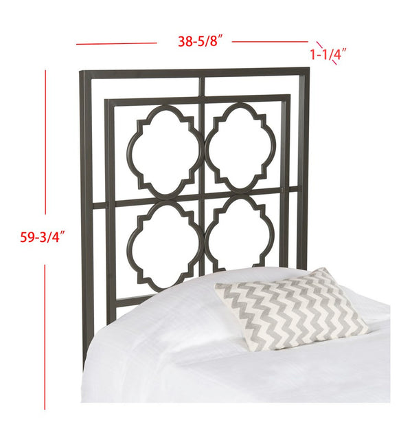 Safavieh Silva Metal Headboard Gunmetal Metal FOX6216B-K
