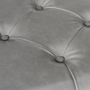 Safavieh Marcella Bench Grey Chrome Plywood Foam Iron PU FOX6224B 889048014220