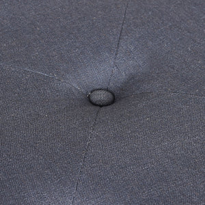 Safavieh Marcella Bench Navy Chrome Plywood Foam Iron Linen FOX6224D 889048014244