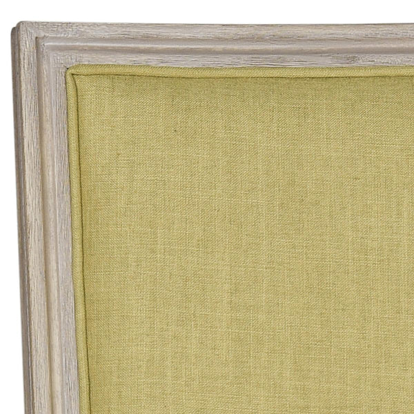 Safavieh - Set of 2 - Buchanan Side Chair 19''H French Brasserie Linen Rect Spring Green Rustic Grey NC Coating Rubberwood Foam FOX6229J-SET2 889048034723