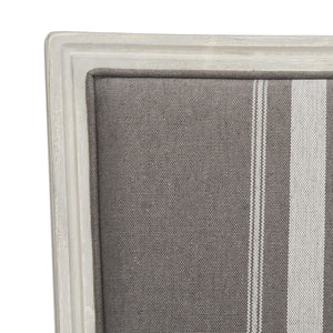 Safavieh - Set of 2 - Buchanan Side Chair 19''H French Brasserie Linen Rect Grey Beige Rustic NC Coating Rubberwood Foam FOX6229M-SET2 889048260092