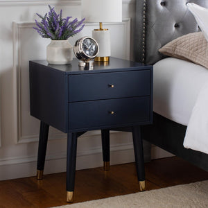 Lyla Mid Century Retro Silver Cap Nightstand