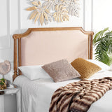 Safavieh Hudson Headboard Beige / Rustic Oak Wood/Fabric/Foam FOX6244C-Q