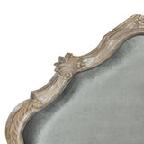 Safavieh Harlow Headboard Full Grey and Rustic Oak Wood Fabric Foam MDF Velvet FOX6245B-F 889048227101