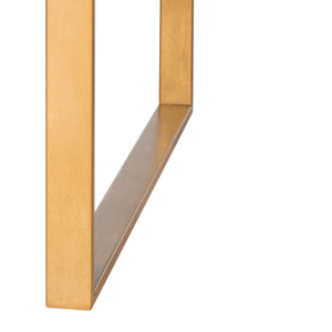 Safavieh Millie Bench Coffee Table Loft Navy Gold Wood MDF Foam Iron PU FOX6251B 889048146914