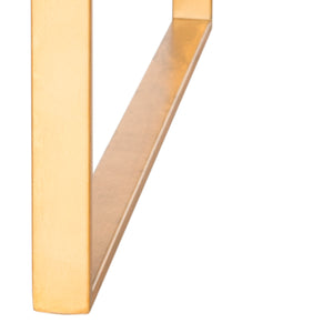 Safavieh Millie Bench Coffee Table Loft Zebra Gold Wood MDF Foam Iron Cowhide FOX6251C 889048146921