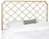 Safavieh Headboard Full Stitch Mesh Antique Gold Metal Foam Iron Stainless Steel FOX6255A-F 889048013315