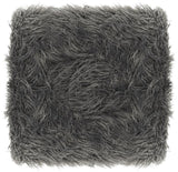 Safavieh Horace Bench Faux Sheepskin Square Grey Wood Chrome Plated 12Mm MDF Foam Iron FOX6266A 889048218802