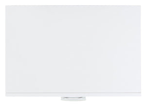 Raina Three Drawer Greek Key Night Stand  White/Silver Wood FOX6278F