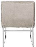 Safavieh Hadley Accent Chair Velvet Tufted Hazelwood Wood Electroplated Eucalyptus Foam Iron Polyester FOX6283A 889048220768