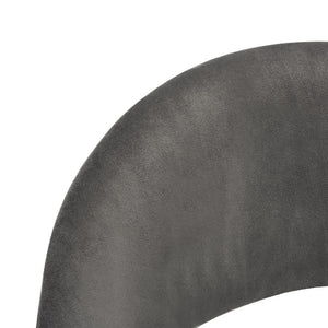 Safavieh - Set of 2 - Jora Side Chair Velvet Retro Dark Grey Metal Matte Coating Foam Brass Polyester FOX6296B-SET2 889048041721