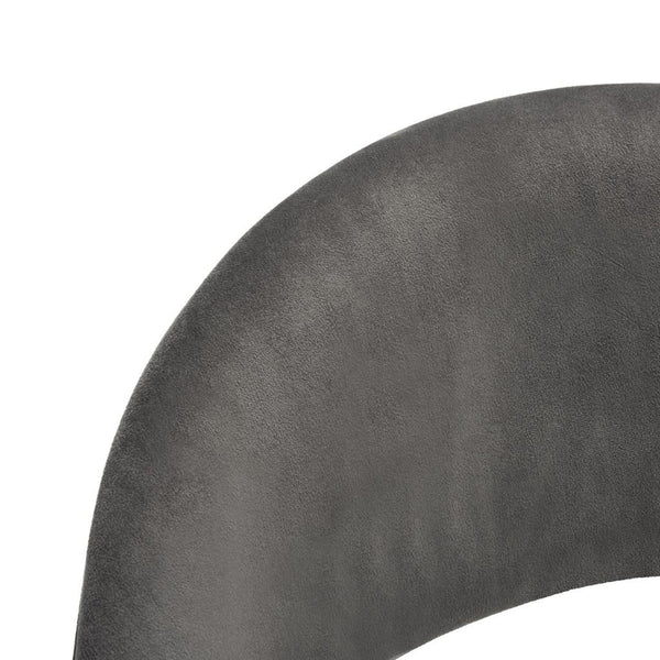 Safavieh - Set of 2 - Jora Side Chair Velvet Retro Dark Grey Metal Matte Coating Foam Brass Polyester FOX6296B-SET2 889048041721