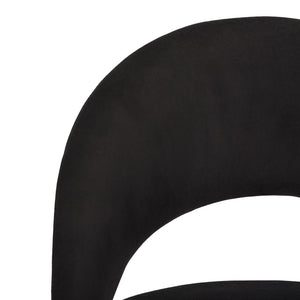 Safavieh - Set of 2 - Jora Side Chair Velvet Retro Black Metal Matte Coating Foam Brass Polyester FOX6296C-SET2 889048042995