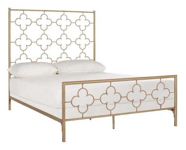 Safavieh Morris Bed Full Lattice Antique Gold Metal Iron FOX6297A-F 889048370425