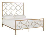 Morris Bed Queen Lattice Antique Gold Metal Iron