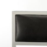 Safavieh - Set of 2 - Menken Side Chair Chrome Black Metal Foam PU FOX6301A-SET2 889048370838