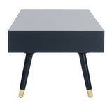 Safavieh Levinson Gold Cap Coffee Table in Navy and Gold FOX6304C 889048667914