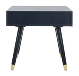 Safavieh Levinson Gold Cap End Table in Navy and Gold FOX6305C 889048734197
