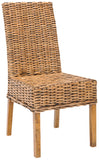 Safavieh - Set of 2 - Sanibel Side Chair 18''H Rattan Brown NC Coating Mango FOX6504A-SET2 683726410218