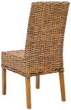 Safavieh - Set of 2 - Sanibel Side Chair 18''H Rattan Brown NC Coating Mango FOX6504A-SET2 683726410218