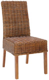 Safavieh - Set of 2 - Sanibel Side Chair 18''H Rattan Light Brown NC Coating Mango FOX6504C-SET2 683726410232