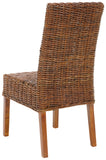 Safavieh - Set of 2 - Sanibel Side Chair 18''H Rattan Light Brown NC Coating Mango FOX6504C-SET2 683726410232