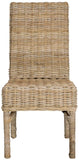 Safavieh - Set of 2 - Beacon Side Chair 18''H Rattan Natural Uned NC Coating Mango FOX6519A-SET2 683726575399