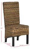 Safavieh - Set of 2 - Pembrooke Side Chair 19''H Rattan Natural NC Coating Mango FOX6520A-SET2 683726575405