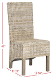 Safavieh - Set of 2 - Pembrooke Side Chair 19''H Rattan Natural Uned NC Coating Mango FOX6520B-SET2 683726575498