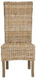 Quaker Side Chair 19''H Rattan Natural Uned NC Coating Mango - Set of 2