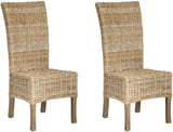 Safavieh - Set of 2 - Quaker Side Chair 19''H Rattan Natural Uned NC Coating Mango FOX6521A-SET2 683726575719