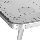 Safavieh Aviator Console Table Silver Metal MDF Aluminium Iron FOX7202A 683726660941